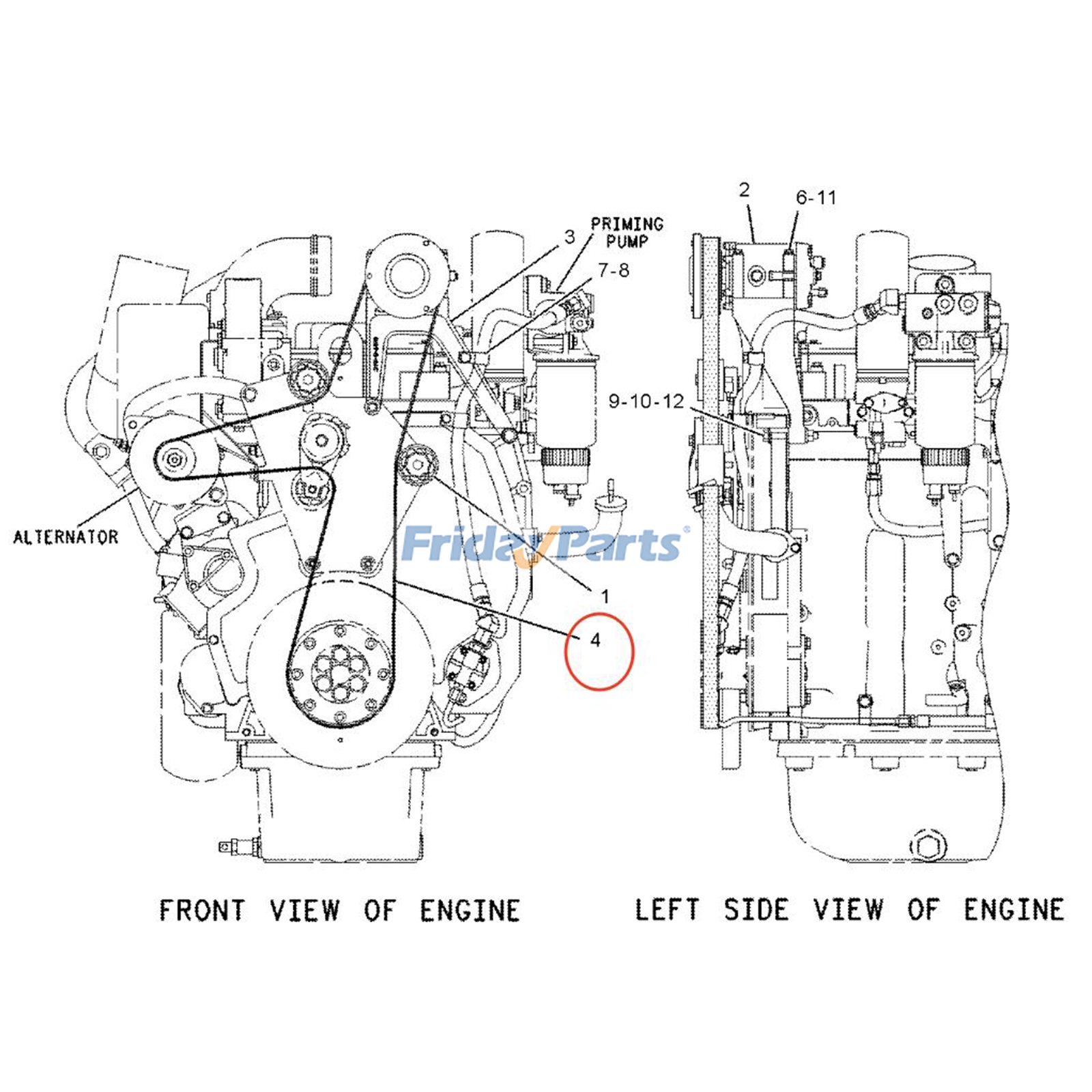 Serpentine Belt for Engine,Loader