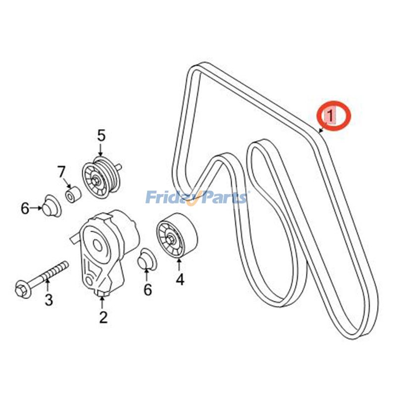 Correa Serpentina 11720-5CA0B para Nissan 2023-2024 Z Infiniti 2016-2023 Q50 2017-2022 Q60 para Vehículo Para Nissan FridayParts