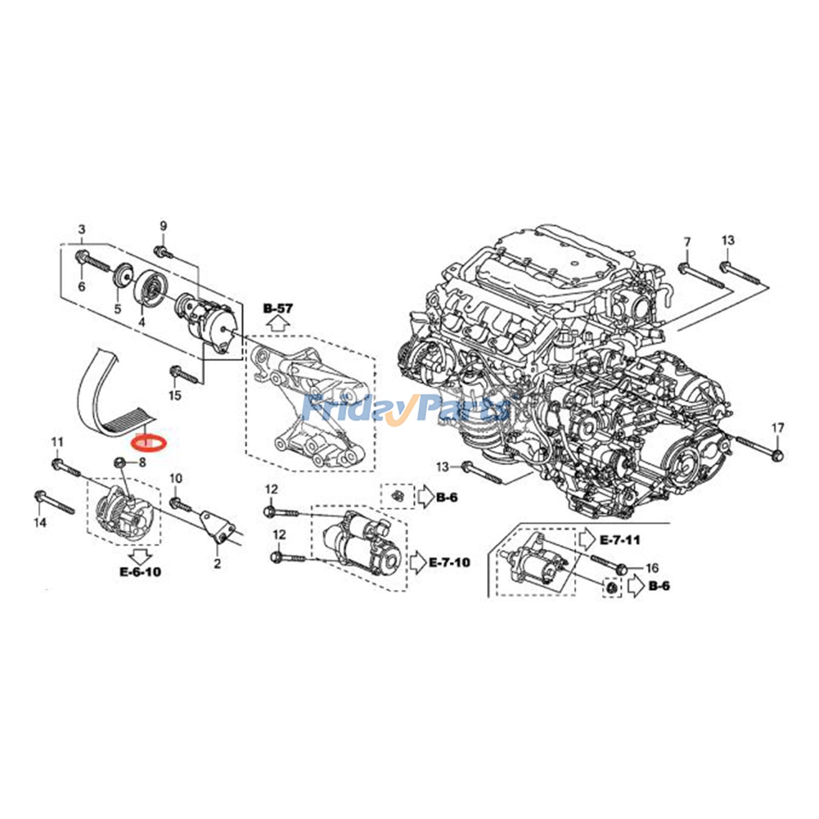 Serpentinengürtelfür FahrzeugFür Honda