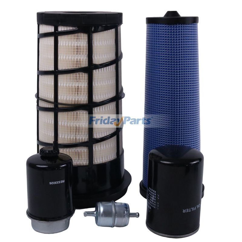 Service Filter Kit RE519626 RE533026 AT396132 AT332909 T257865 for John Deere Compact Loader 333D
