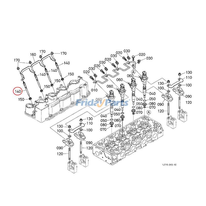 Lot de 4 bougies de préchauffage pour Pelle Pour KUBOTA