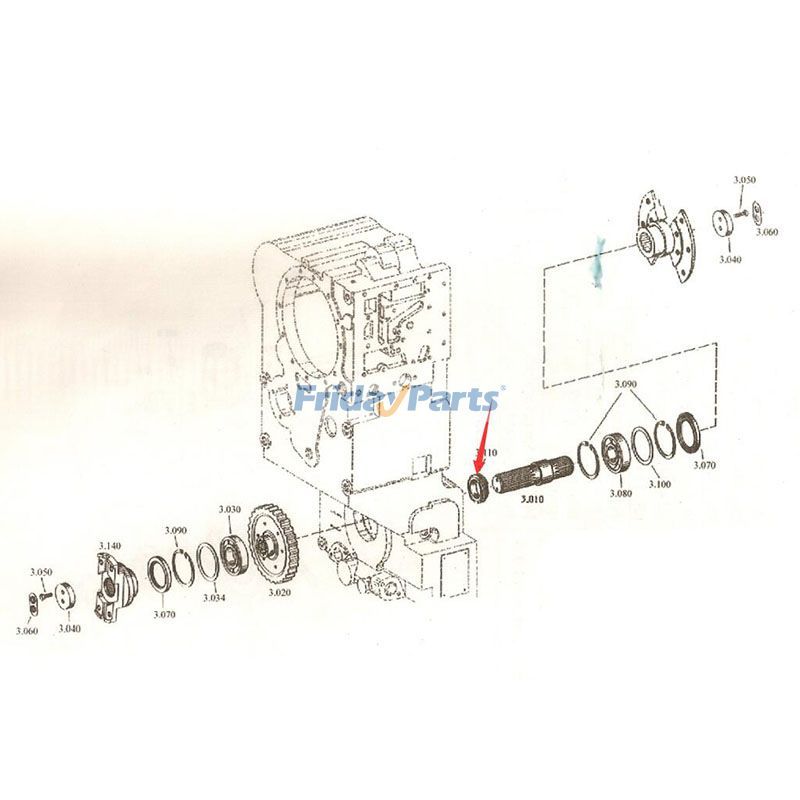 Manchon d'arbre de transmission pour boîte de vitesses SDLG, roue LG958Lpour Tracteur,Autres Équipements de Construction