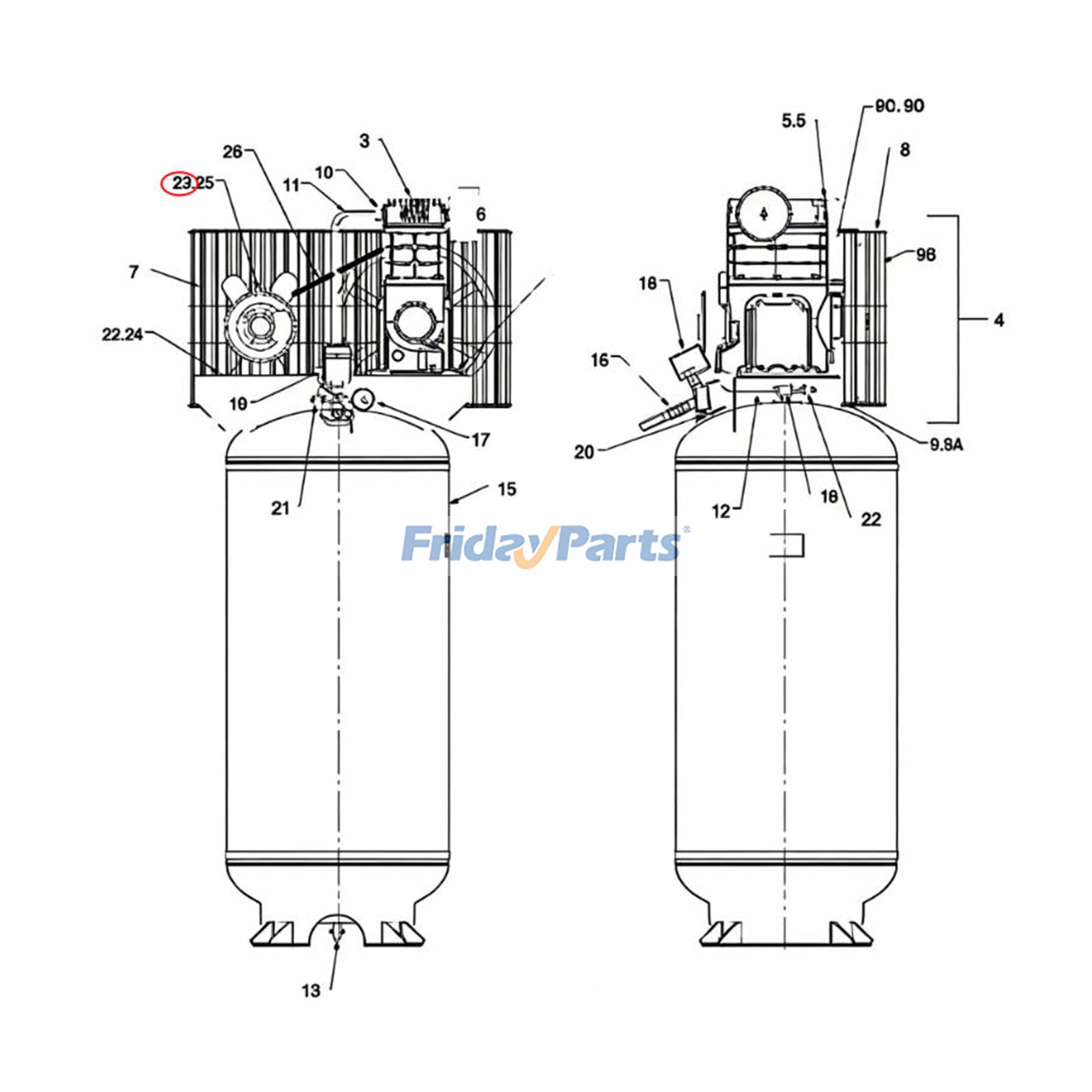 Sheave Set for Air Compressor