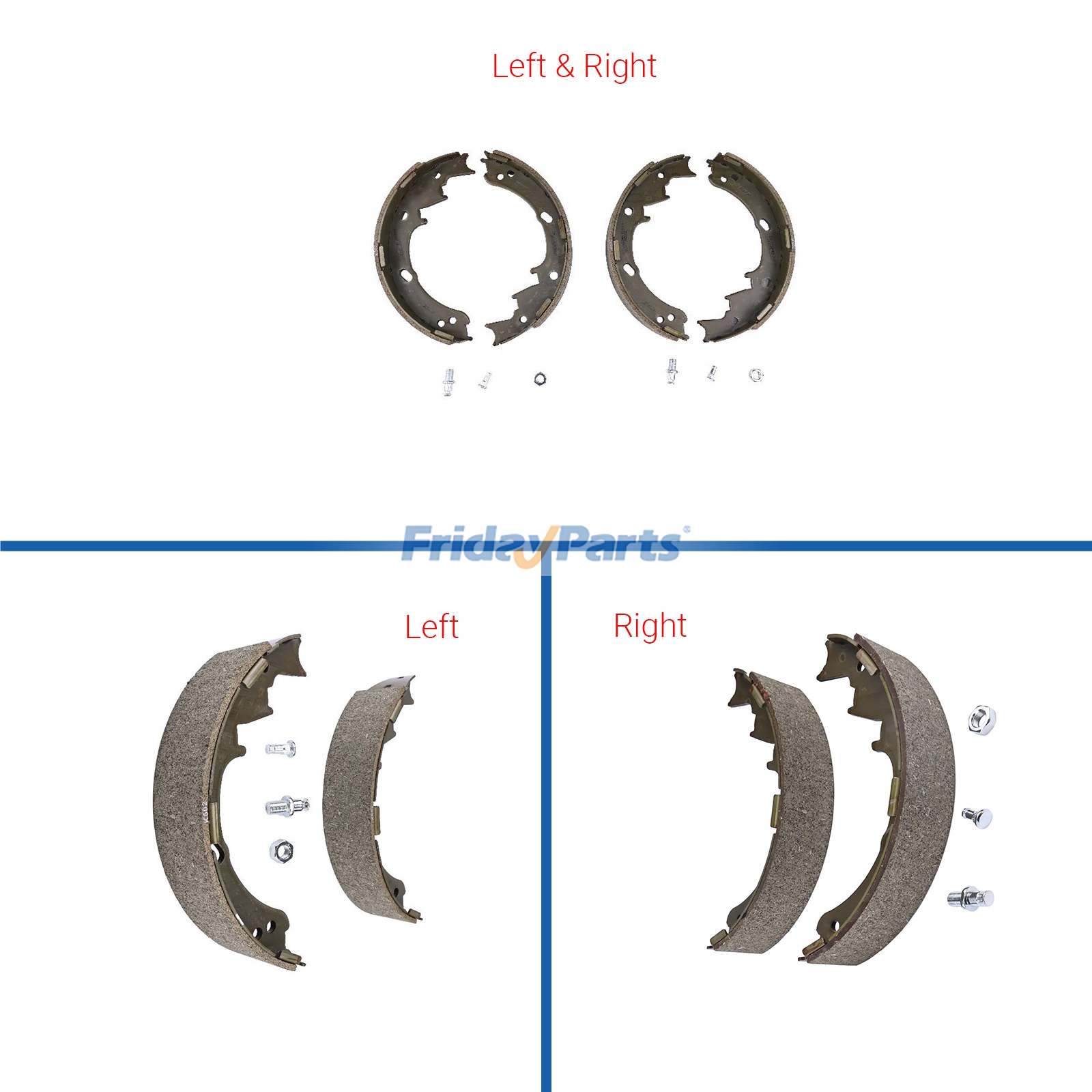 Shoe Set 1565313 1565314 for Hyster Forklift H40FT-L177 H70FT-L177 S40FT-F187 S55FTS-F187 S60FT-F187