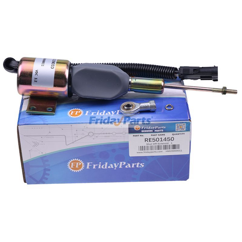 12V Shut Off Solenoid RE501450 for John Deere Tractor 7610