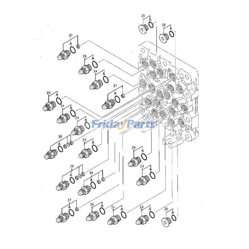 Shuttle Valve 4718274 4452626 4645278 for John Deere Engine 6068 Excavator 130G 135G 160DLC 200DLC 210GLC 225DLC 290GLC 380GLC 2154G