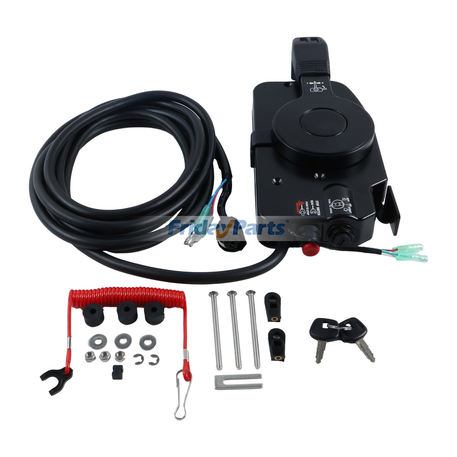 Caja de control remoto lateral 3GFQ845001 para motor fueraborda Tohatsu MFS40 MFS50A de FridayParts