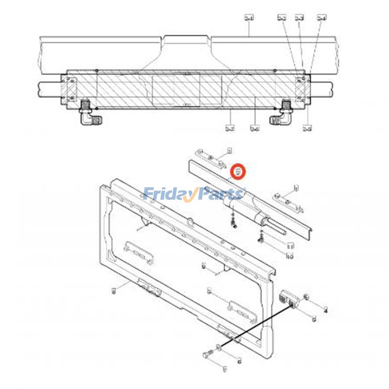 Seitenschieberzylinder 6025685 für Cascade 65F-SSS-B195 55F-SSS-A201 Hyundai HDF15-5 HLF15-5 HLF20-II 25D-9