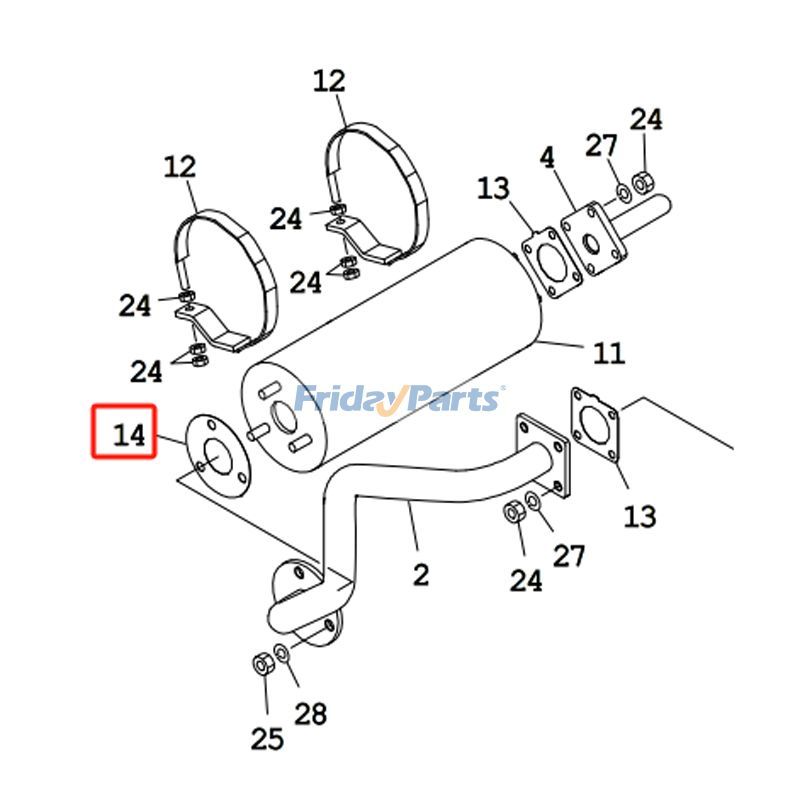 FridayParts Schalldämpferdichtung