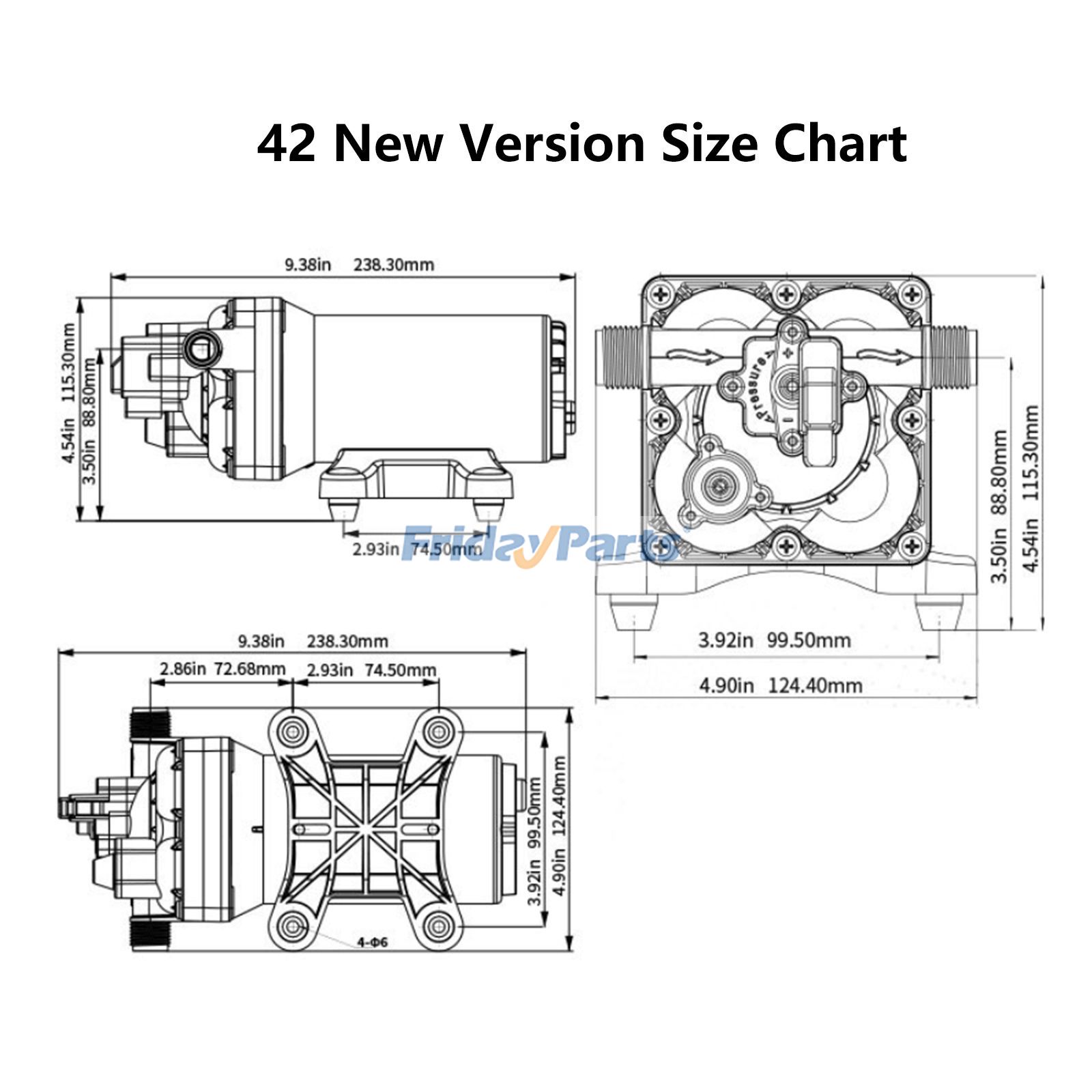 Leise, selbstansaugende elektrische Membran-Druckerhöhungspumpefür Marine