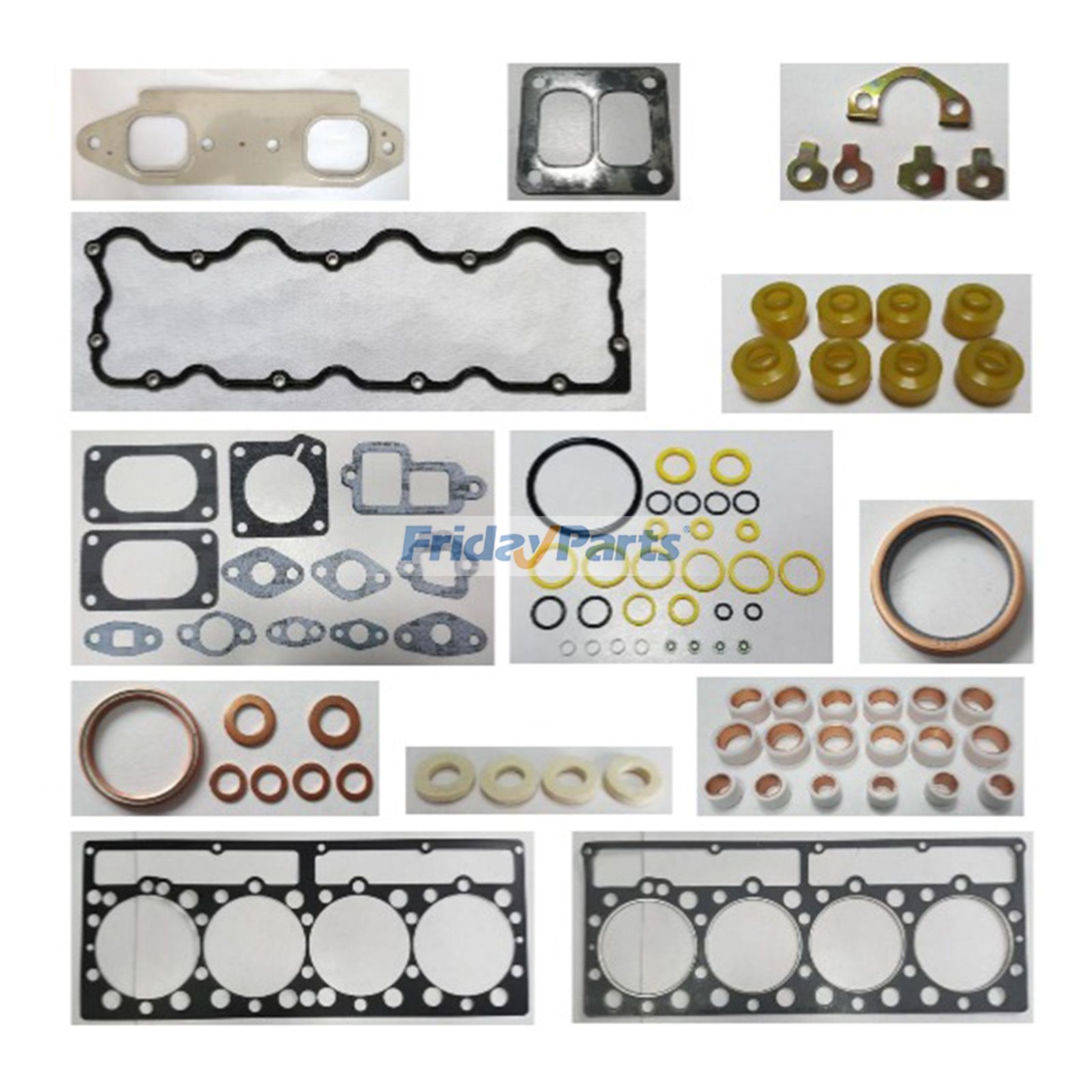 Kit de juntas de culata de un solo cilindro 148-8861 para motor Caterpillar CAT 3304 3304B Skidder 525