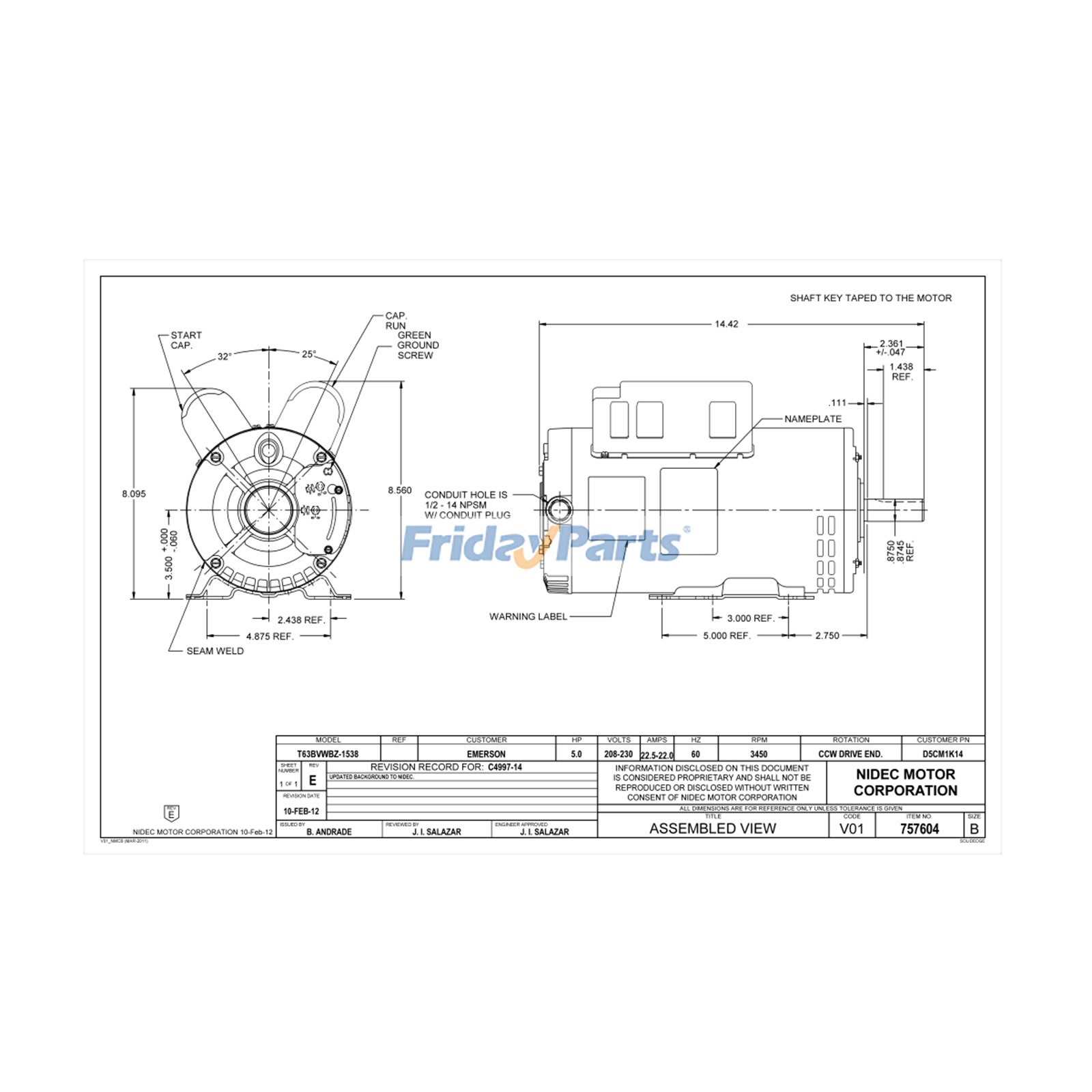 Single Phase Induction Motor for Air Compressor