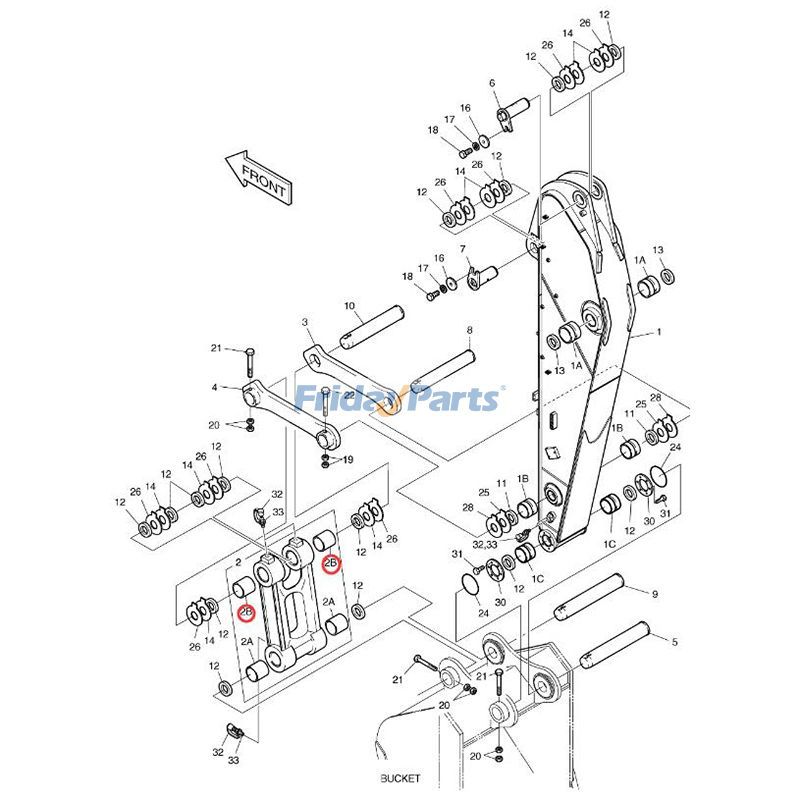 1 PC Sleeve Bearing Bushing Doosan Daewoo for Excavator