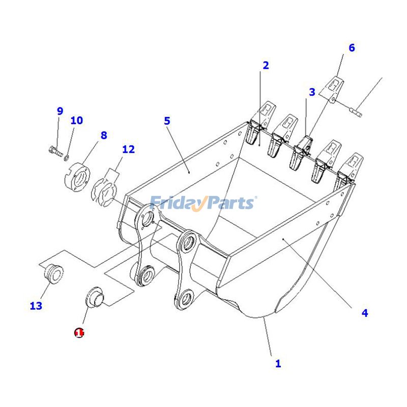 Cojinete de deslizamiento 20Y-70-32420 para excavadora Komatsu PC200-7 PC200-8 PC240LC-8 PC270-8 PW200-7 PC210-10M0 Para KOMATSU