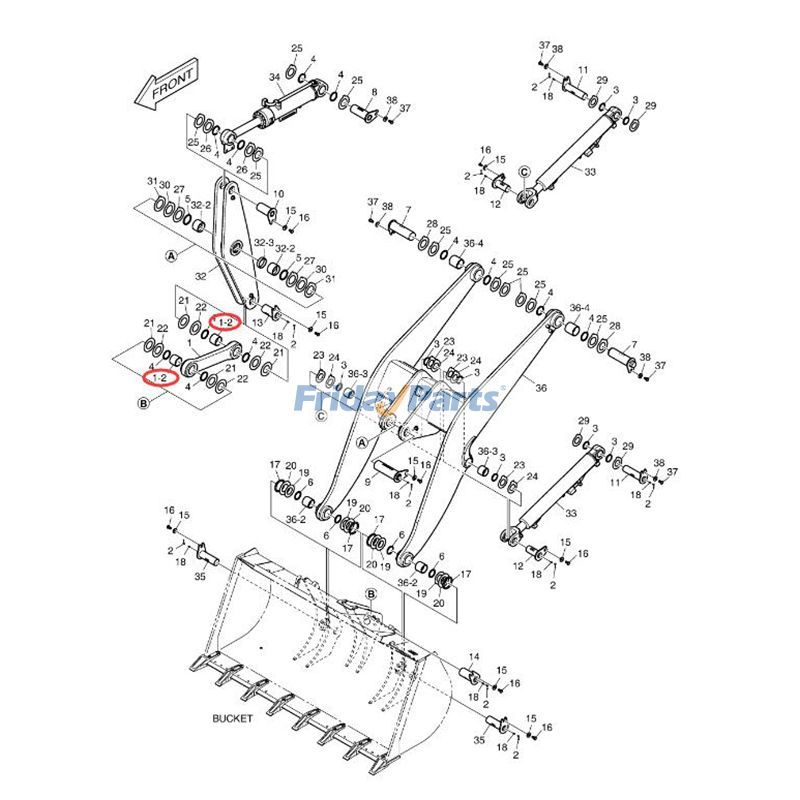 1 PC Sleeve Bearing Bushing Doosan Daewoo Wheel Laoder for Excavator