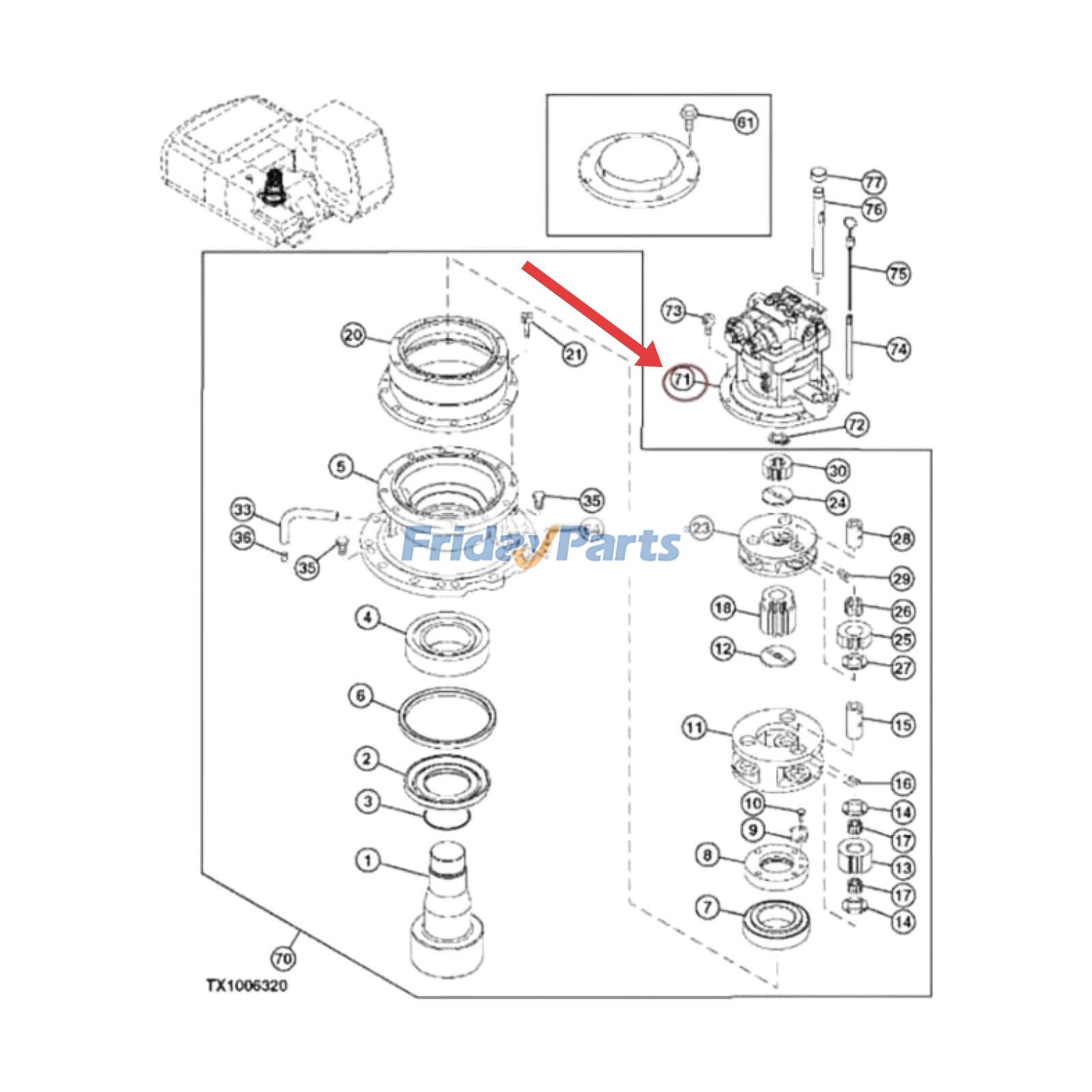 Sleeve Swing Reduction for Excavator