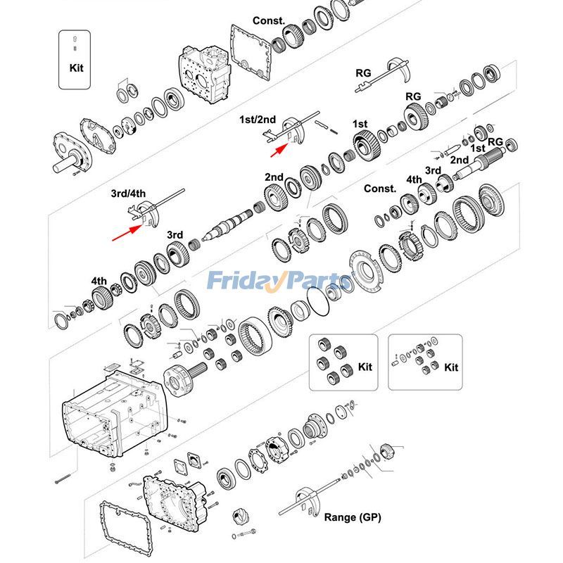 Sliding Pad 1297 306 120 for ZF Transmission 16S112 16S130