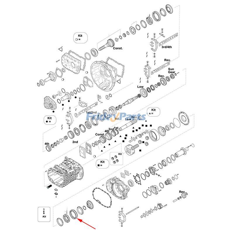 Manguito deslizante 1304 333 011 para transmisión ZF 9S1110 9S1310 9S1315 9S1115 Para ZF