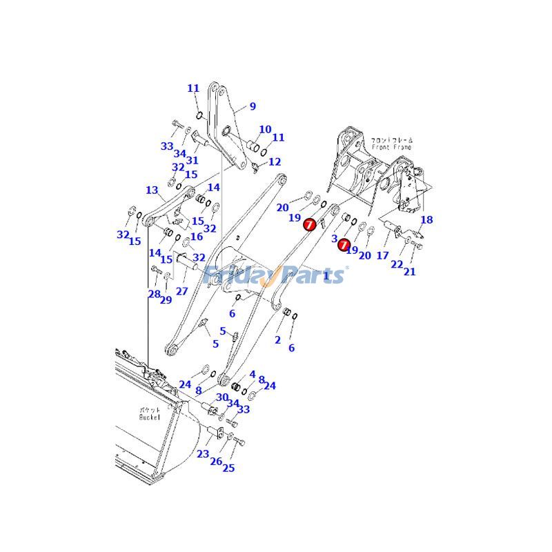 2 Juntas antipolvo 419-09-11110 para Komatsu WA100-1 WA200-1 WA200-3 WA270-7 WA270-8 WR11-1 GD535-5 GD555-3 LW100-1H LW100-1X WD500-3 WD600-1 WF600T-1 Para KOMATSU