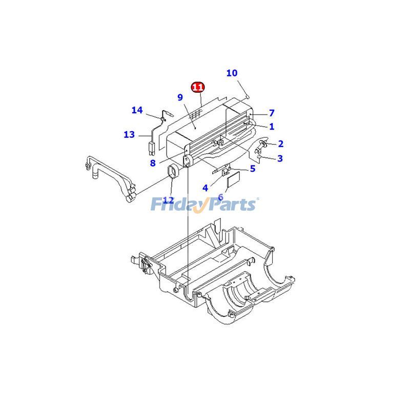 A/C Evaporator Assembly TW503700-3990 for Komatsu CD110R-2 Engine GD555-3 GD655-3 GD675-3 PC128US-2 PC138US-2 PC228US-3 for less