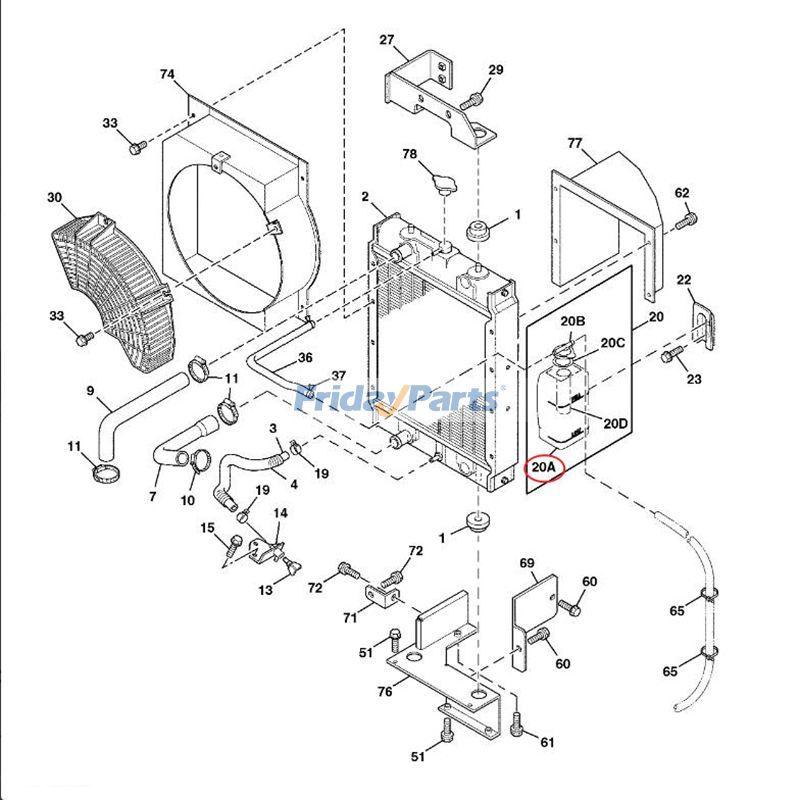 Water Tank For JOHN DEERE Excavator
