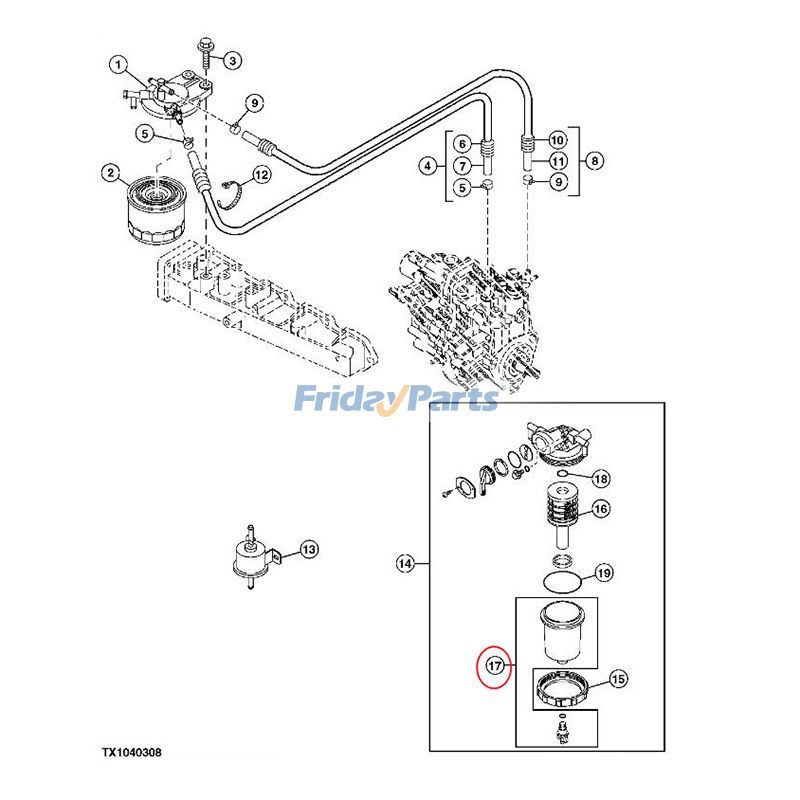 Compre Dust Bowl MIA880786 para escavadeira John Deere 50D ZAXIS50U-2 ZAXIS50U-3 trator 2720 3120 3320 3520 3720 4005 4105 3032E 3036E 3038E na FridayParts