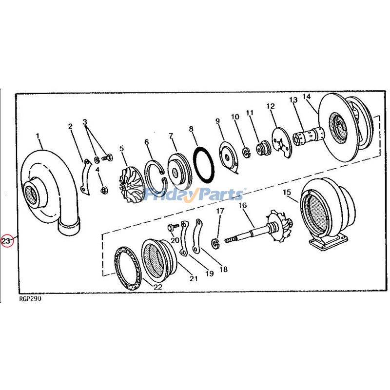 エンジン,トラクター,その他の農業機械 ターボチャージャー