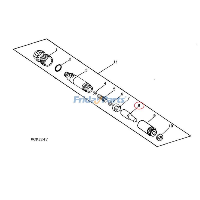 4 piezas de boquillas de inyector de combustible RE64266 para John Deere 8.1L 8.1 6081 Motor 1400 RE151971 Eje 530B Cargador 540G Skidder 7610 Tractor Para JOHN DEERE