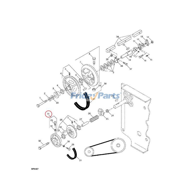 Sheave for Harvester