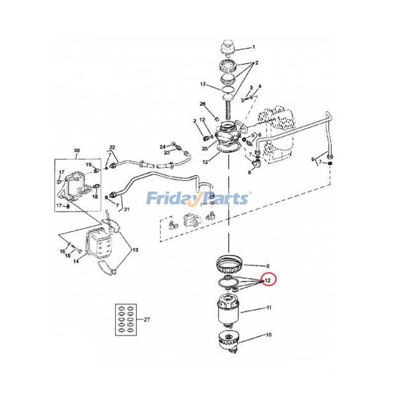 Kit de joint de filtre à carburant Pour HITACHI