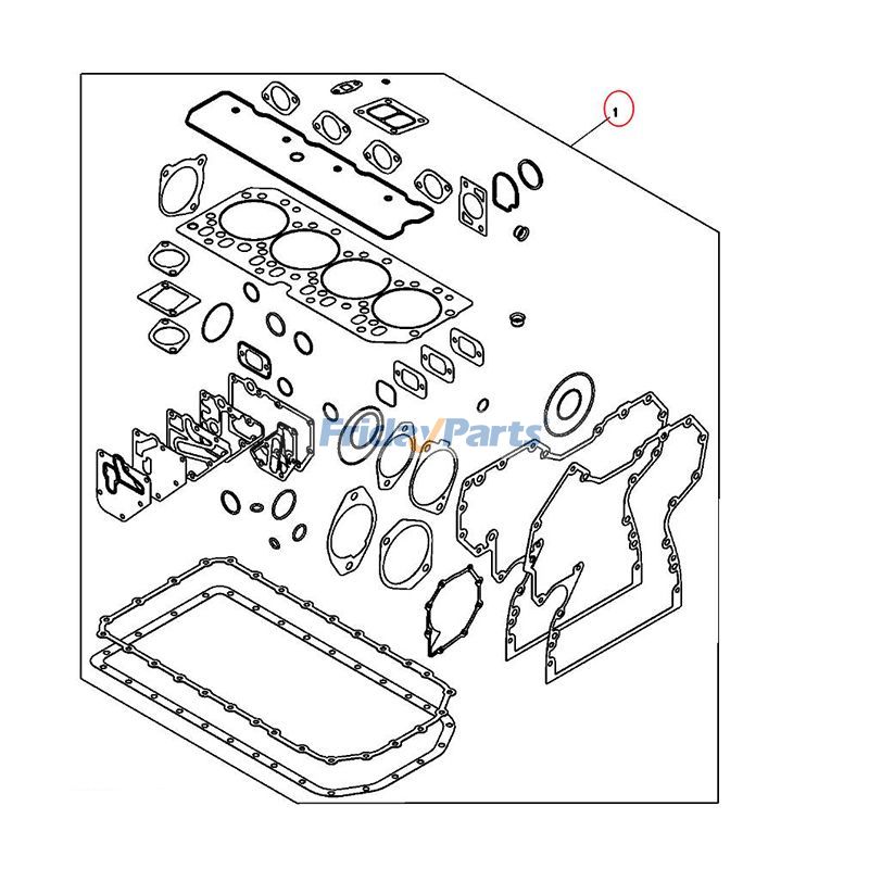 Kit de joints de révisionpour Bulldozer,Moteur,Pelle,Chargeur,Tracteur