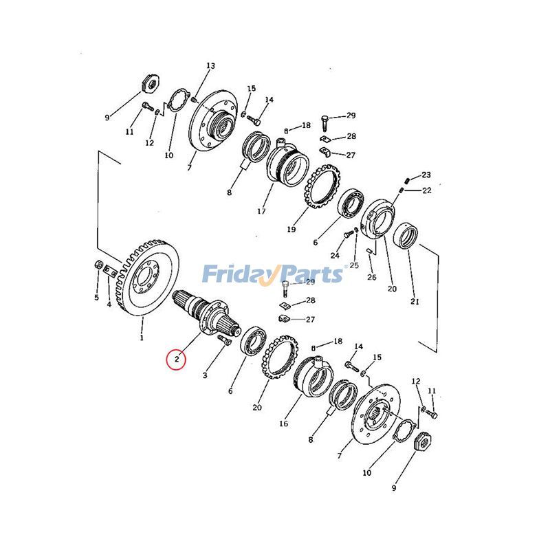 Eje 144-21-12142 para topadora Komatsu D60A-11 D60A-11D D60A-6 D60A-8 D60E-8 D60F-8 D60F-8A D60P-11 D60P-11D D60P-6 D60P-8 D60PL-6 Para KOMATSU