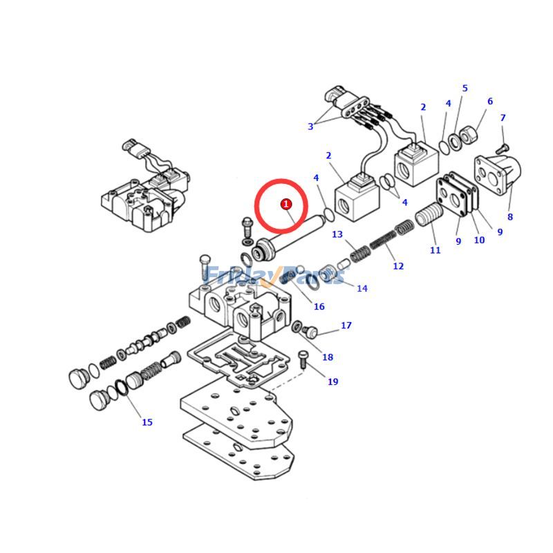 Solenoid Pipe CA0134125 for Komatsu Backhoe Loader WB140-2 WB150-2 WB91R-5 WB93R-5 WB93S-5 for less