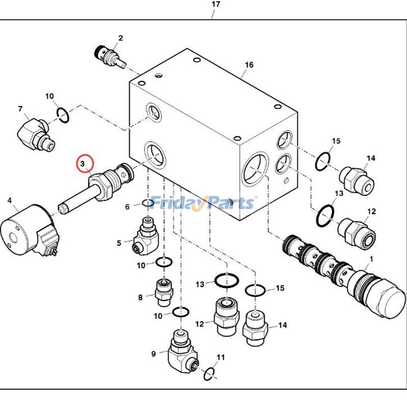 JOHN DEERE用ブルドーザー,その他用ソレノイドスプールカートリッジバルブ