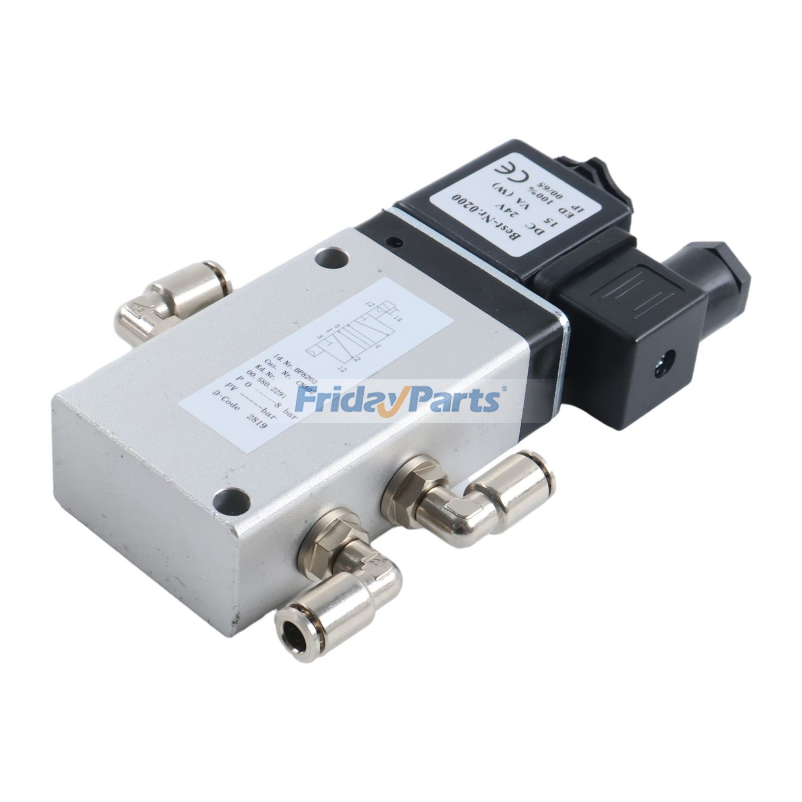 Solenoid Valve 00.580.2291/01 for Heidelberg Printing Machine XL106 XL105 XL75 CD102 SM102 CD74 SM74 SM52