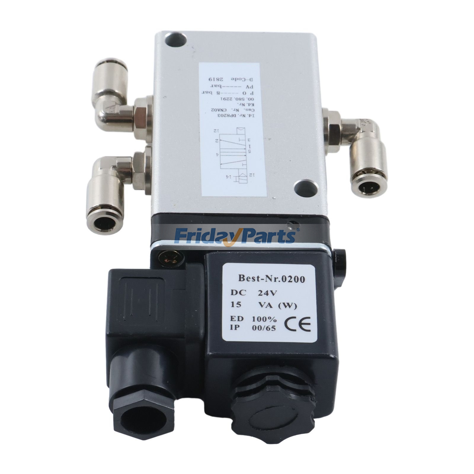 Válvula Solenóide 00.580.2291/01 para Máquina de Impressão Heidelberg XL106 XL105 XL75 CD102 SM102 CD74 SM74 SM52 FridayParts