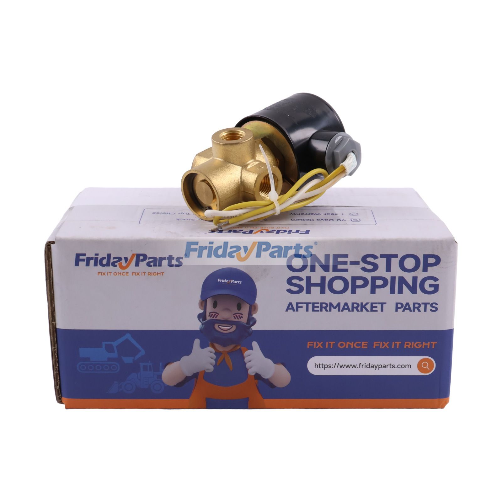 Quincy 1/4" スクリュー エアコンプレッサー用ソレノイド バルブ 120496-4