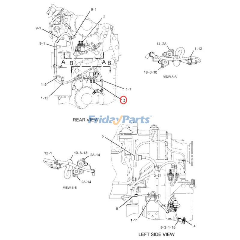 FridayParts Solenoid Valveerpillar CAT BackhoeWheel