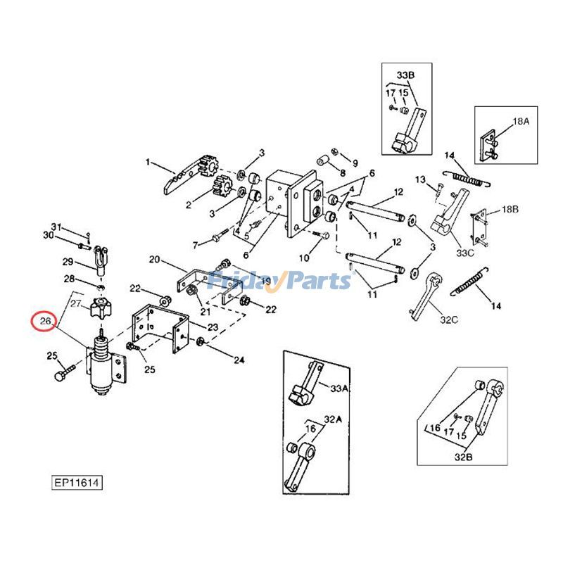 Solenoid Valve 2001-12E2U1B3A AE55580 for John Deere 3950 3970 5400 5200 5460 5440 5820 5720 5830 5730