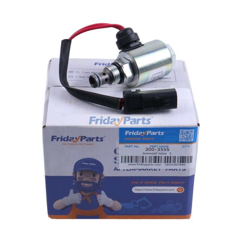 Solenoid Valve 300-3555 for Caterpillar CAT Engine C13 C15 C18 C9 C9.3 Petroleum Power Train Package CX31-P600-C13I CX35-P800-C18I TH35-C13I