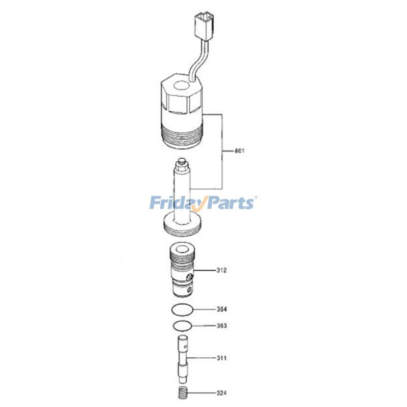 Solenoid Valve 4368974 KDRDE5K-10/40C05-T for Hitachi EX400