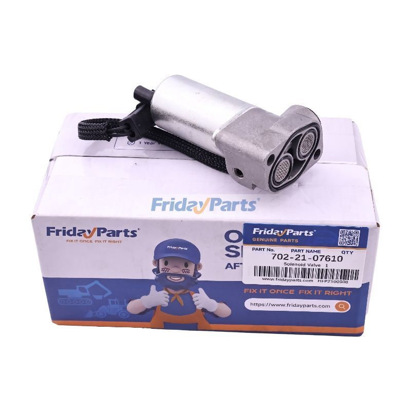Válvula solenoide 702-21-07610 para cargadora Komatsu WA450-6 WA470-6 WA470-7 WA470-8 WA480-6 WA480-8 WA500-6 WA500-7 WA500-8 WA600-6 WA600-6R WA600-8 WD600-6 para Pala cargadora