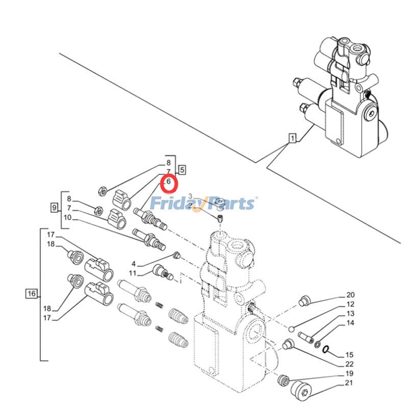 FridayParts Solenoid Valve TM120 TM140