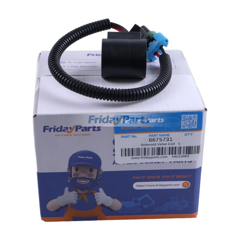 Solenoid Valve Coil 6675731 for Bobcat Excavator 418 E10 E14 Loader 864 963 T110 T180 T550 T590 T770 T870