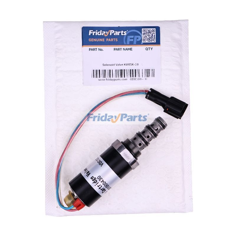 12V Solenoid Valve KWE5K-20/G12D12A for Kobelco Excavator SK25SR