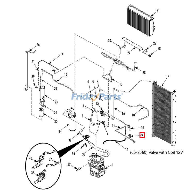 Refrigeração de Transporte Para Thermo King - Piloto de válvula solenóide 66-8560 para refrigeração de transporte Thermo King SLXi TS SLX KD MD RD TD SL SLXe