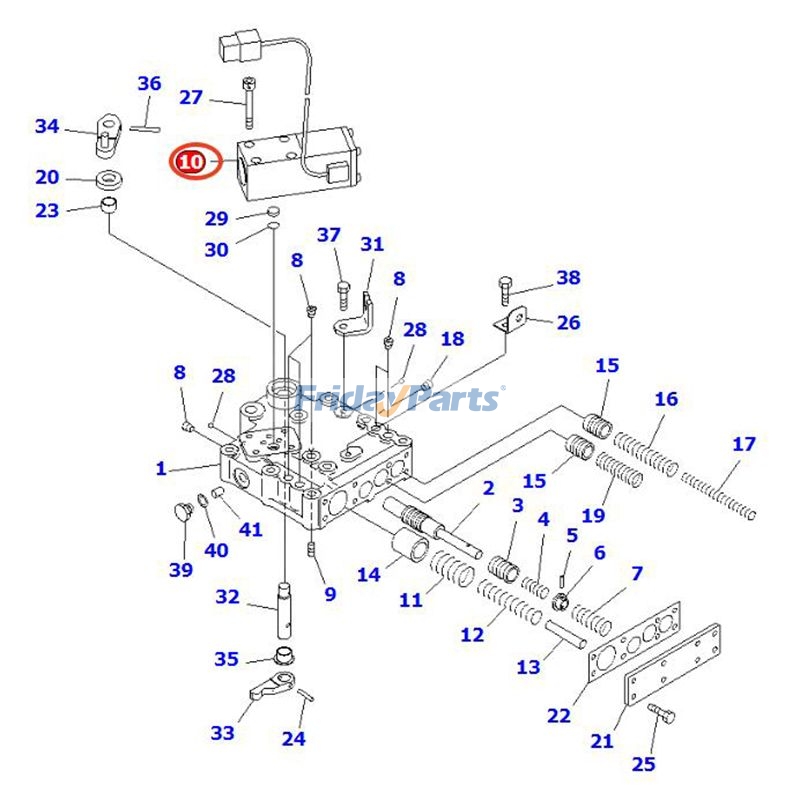 Válvula solenoide 3EA-15-43310 para montacargas Komatsu FD20‑15 FG25‑15 FG25H‑15 FG30‑15 FG20N‑15 Para KOMATSU
