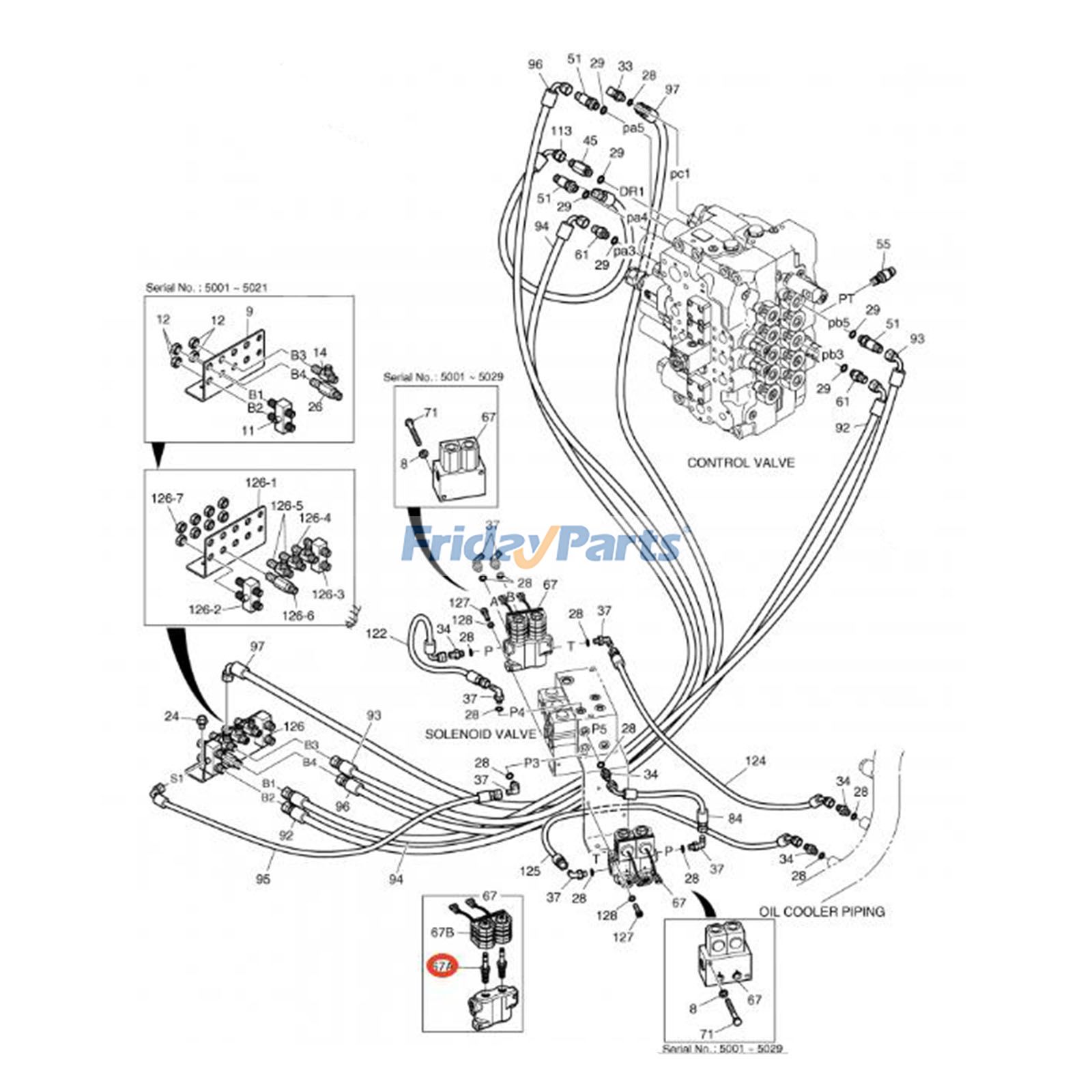 Solenoid Valve Spool for Excavator,Loader