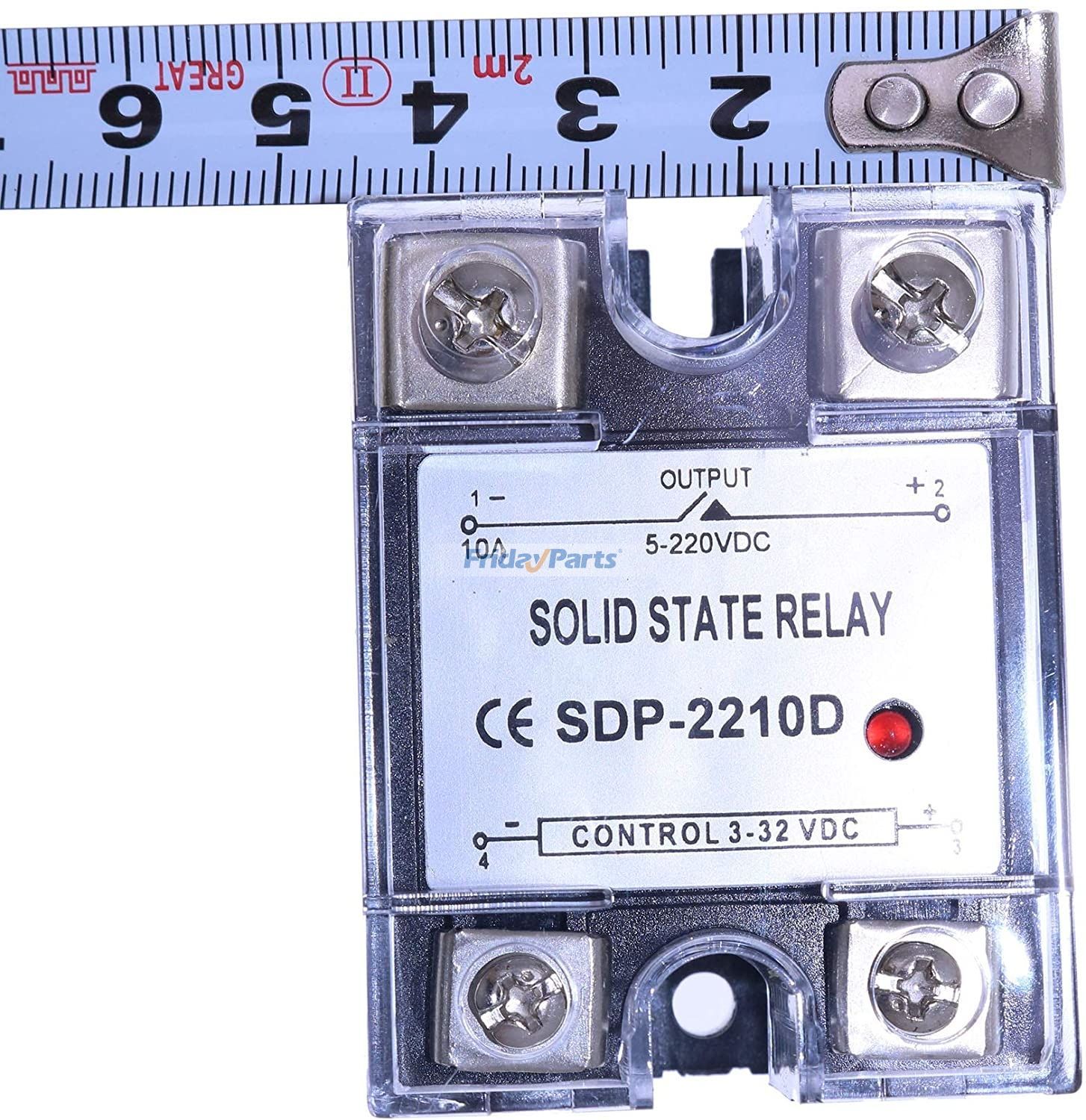 Relais statique SSR DC-DC 10A 3-32VDC/5-220VDC 10A Remplace Crydom D1D12/D2D12pourPour AUTRE MARQUE