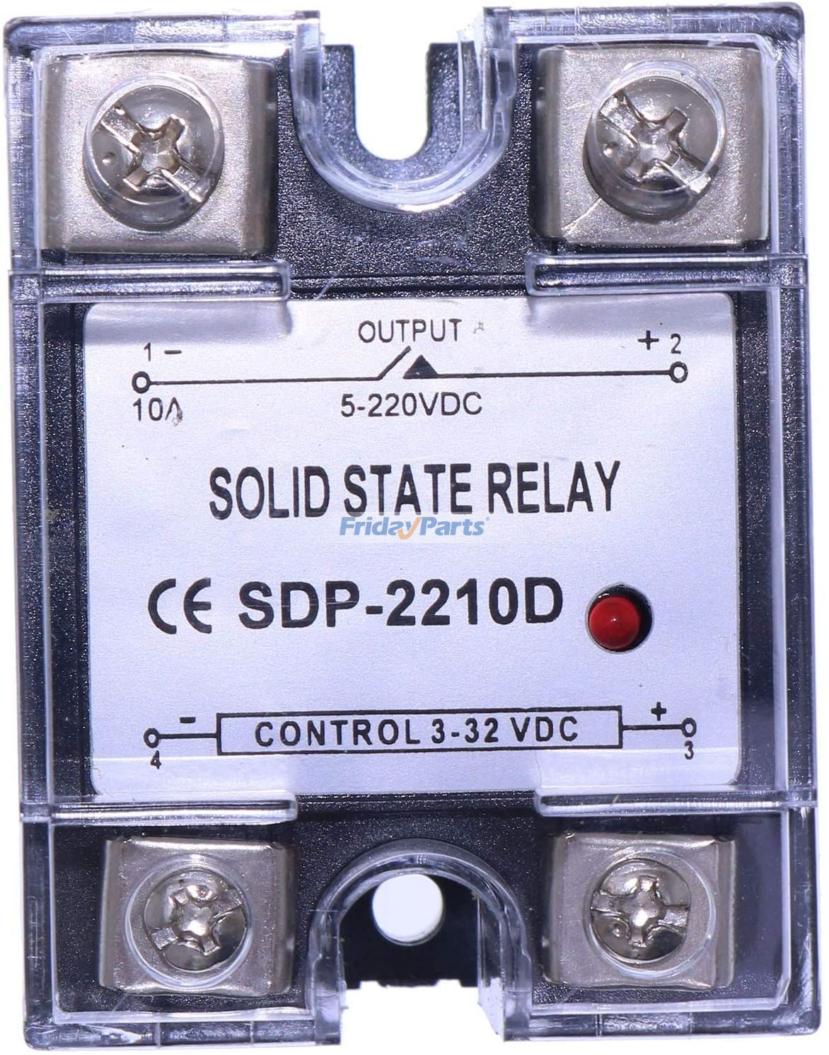 Relais statique SSR DC-DC 10A 3-32VDC/5-220VDC 10A Remplace Crydom D1D12/D2D12